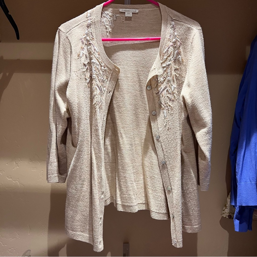 Coldwater Creek Embroidered Cardigan